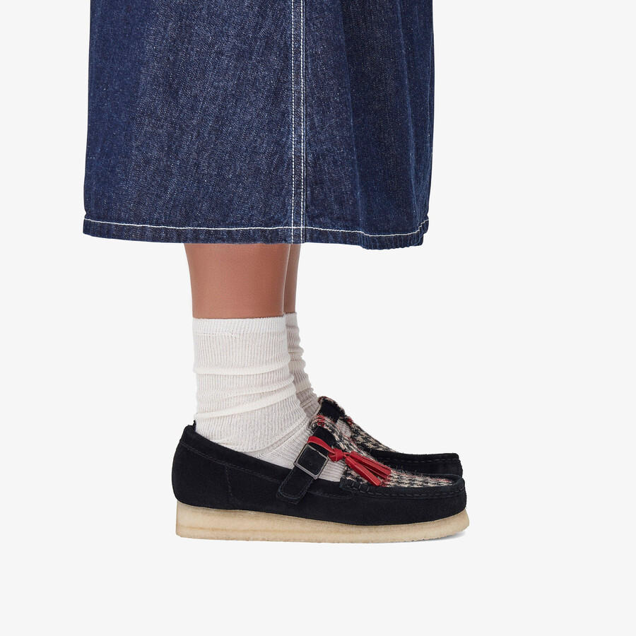 wallabee t-bar - zwarte tweedcombinatie